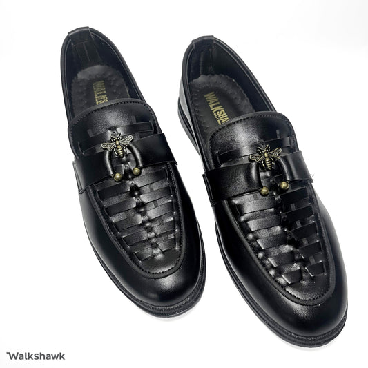 Black Prime Leather Shoes WS-BL003 – Premium Soft Comfort Casual Shoes for Men