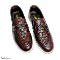 Handmade Luxe Leather Shoes WS-EL003 – Premium Black & Brown Designer Casuals for Men | Walkshawk